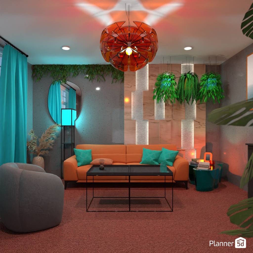 Orange sofa #24649892 by Editors Choice