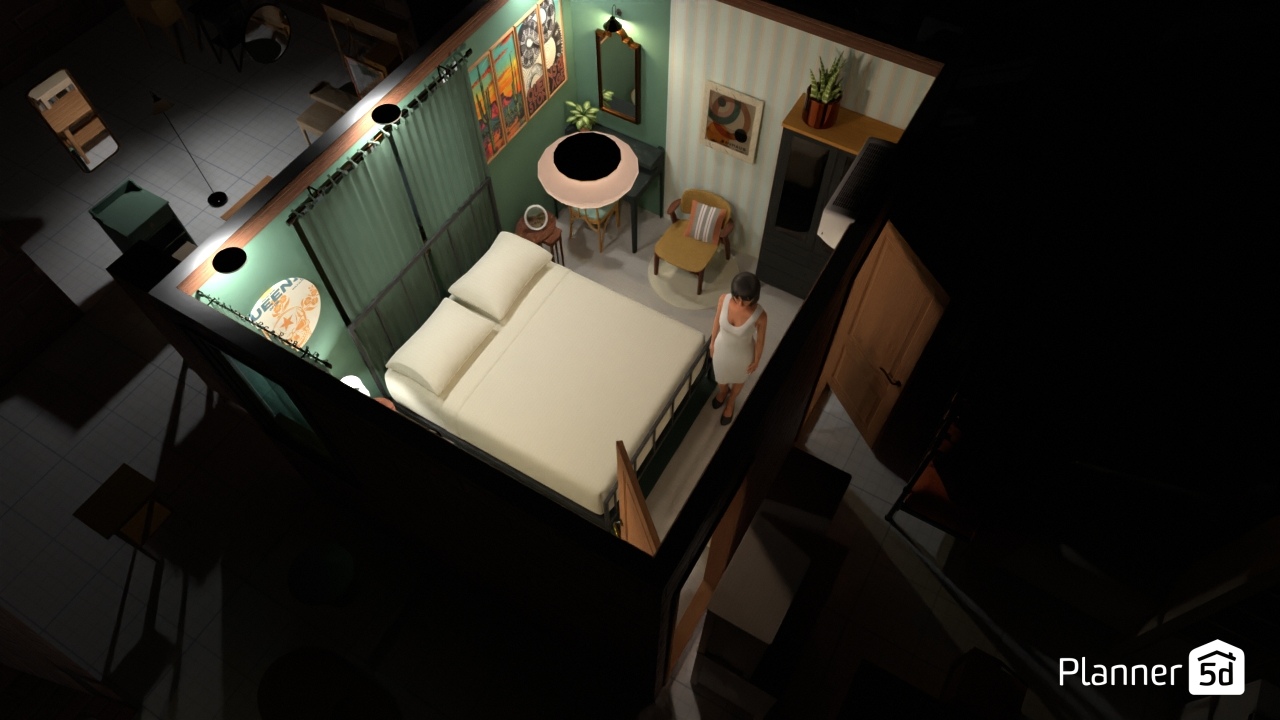 bedroom - black/green- ikea #25768412 by Livnat Pariante