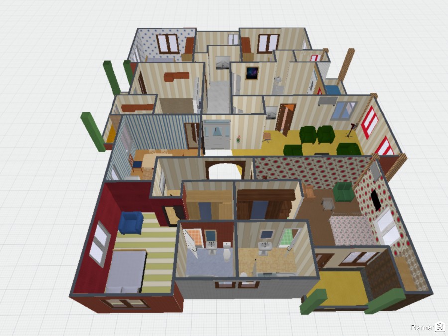 4 Bedroom House Free Online Design 3d House Floor Plans By Planner 5d 4 Bedroom House Free Online Design 3d House Floor Plans By Planner 5d