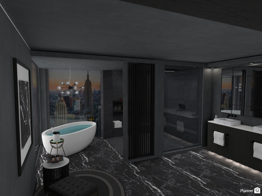 BLACK MARBLE BATHROOM #2639535 by Arni