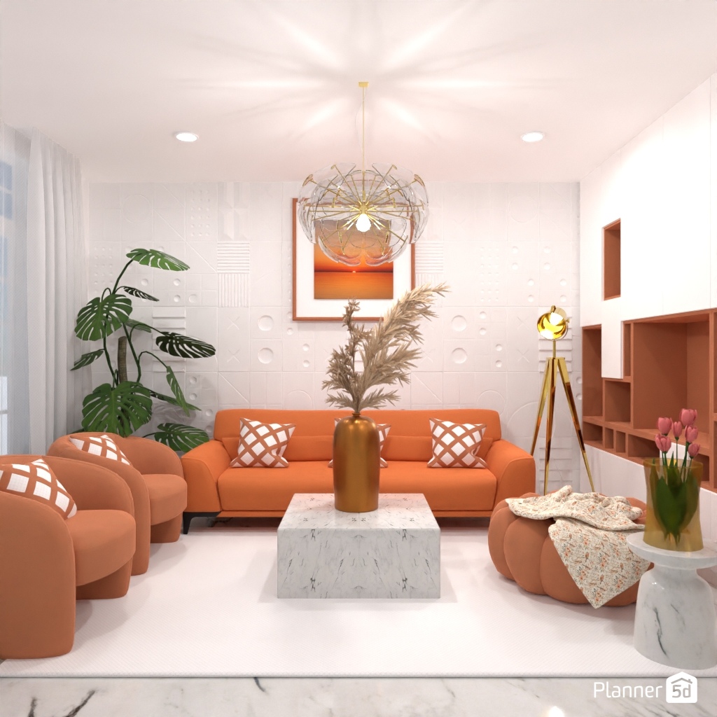 Orange sofa #24699484 by Editors Choice