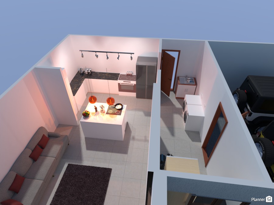 House Stanley Kitchen / Scullery from Lounge angle #3504090 by Kerith