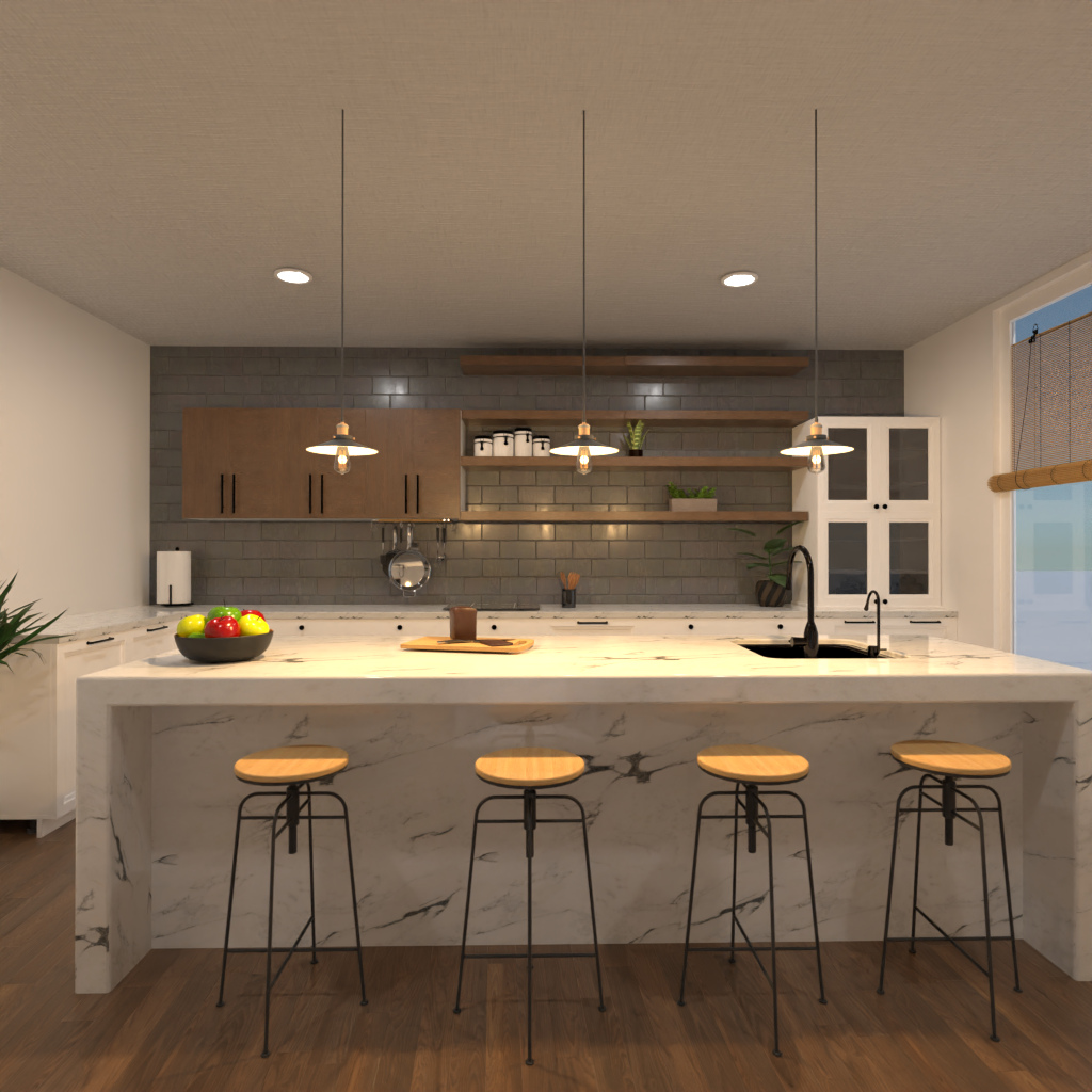 Brown and white kitchen #11489624 by Editors Choice