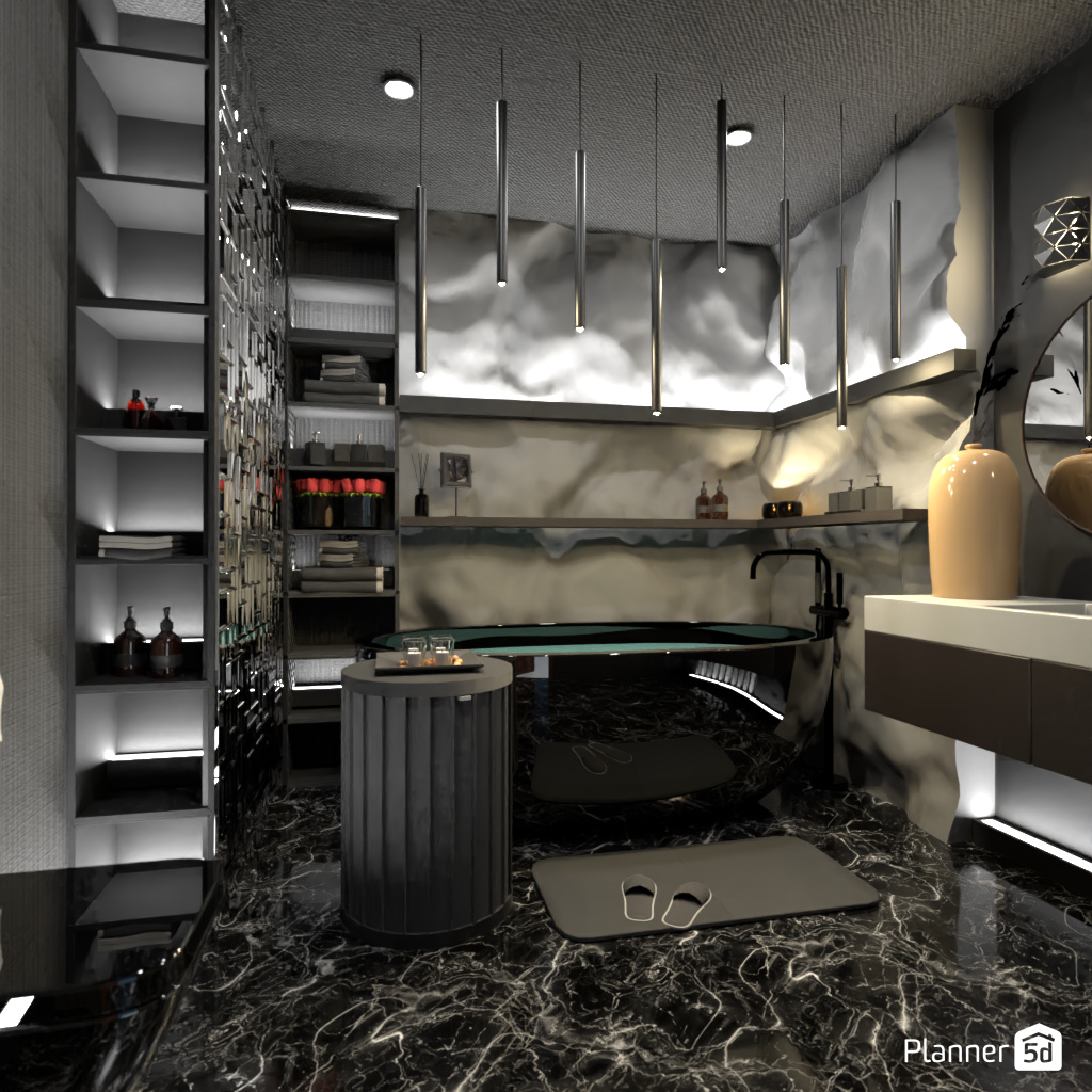 Dark Bathroom #17692555 by Editors Choice