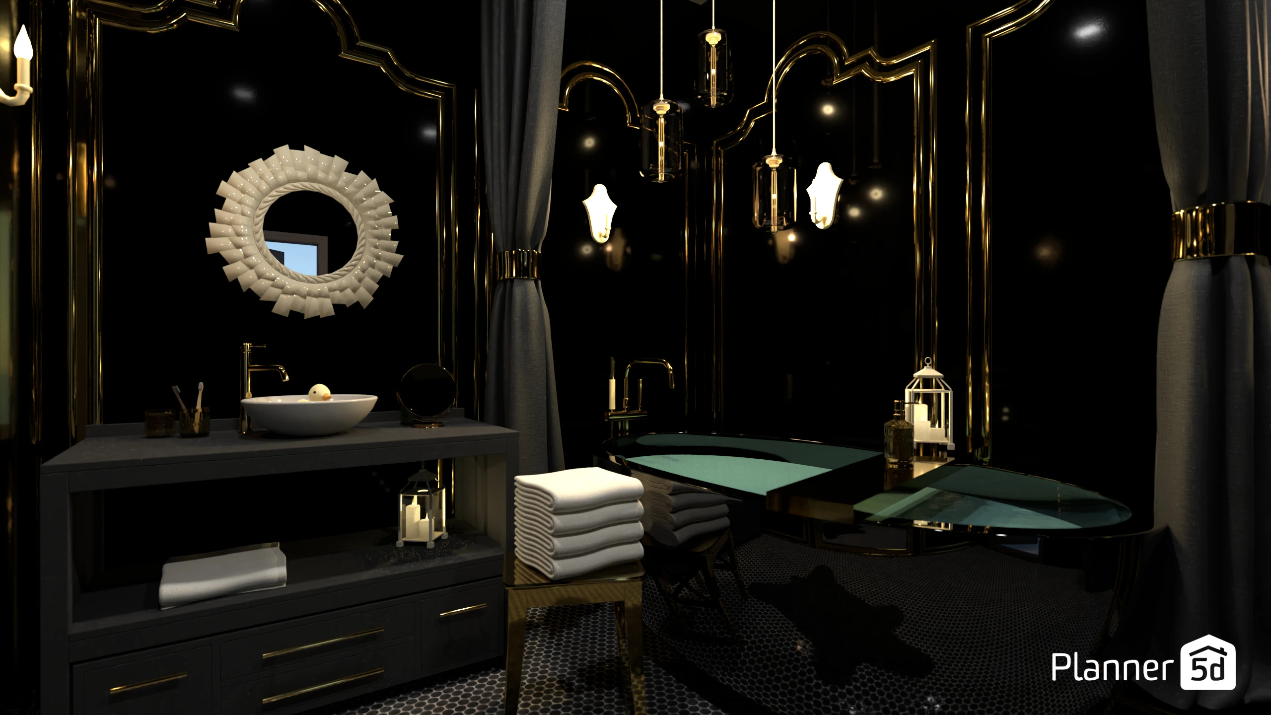 Bath with candles / Batalla de diseño / (p.c.) #146700 by Hall Pat