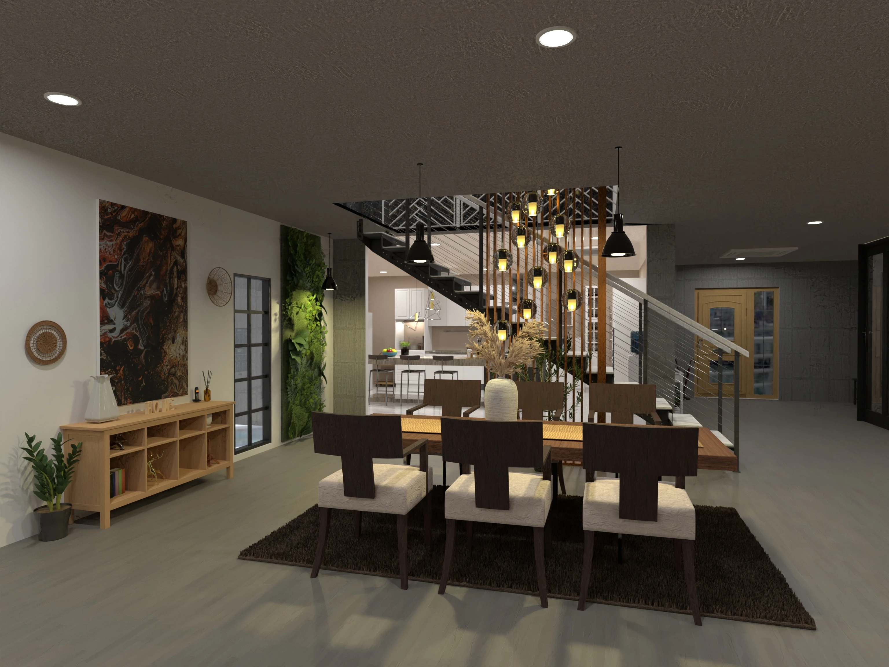 Opulence in Stone: A Symphony of Marble, Concrete, and Warm Elegance #153930 by Ay.ha Irfan