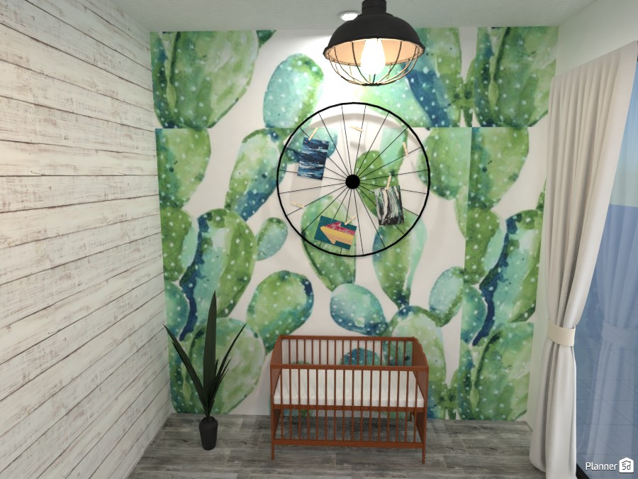 Cactus Style Nursery - Free Online Design | 3D House Ideas - by Planner 5D