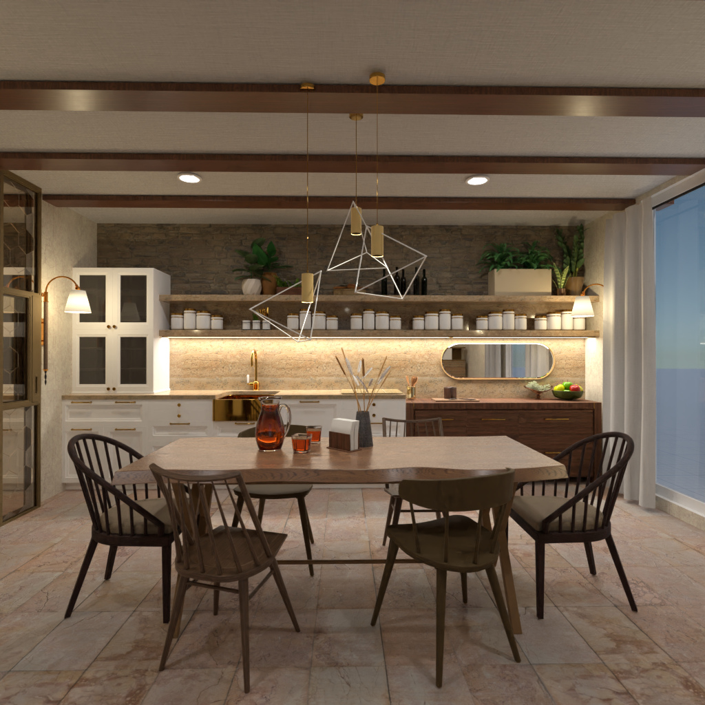 Brown and white kitchen #11506916 by Editors Choice