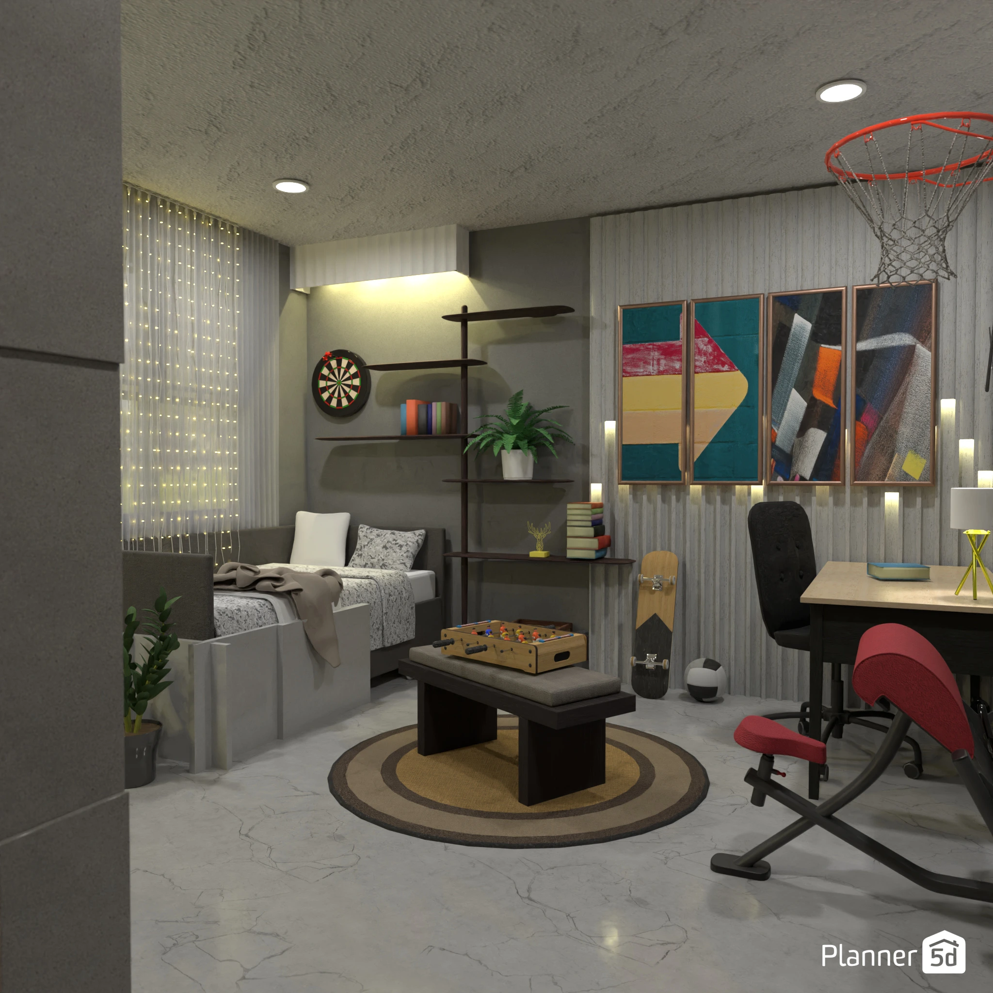 Sporty Teen Bedroom #3109908 by Ay.ha Irfan
