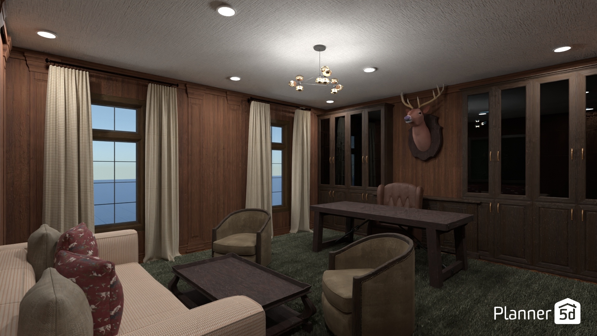 Graham's Study/ Library #23337458 by Miller Bishop