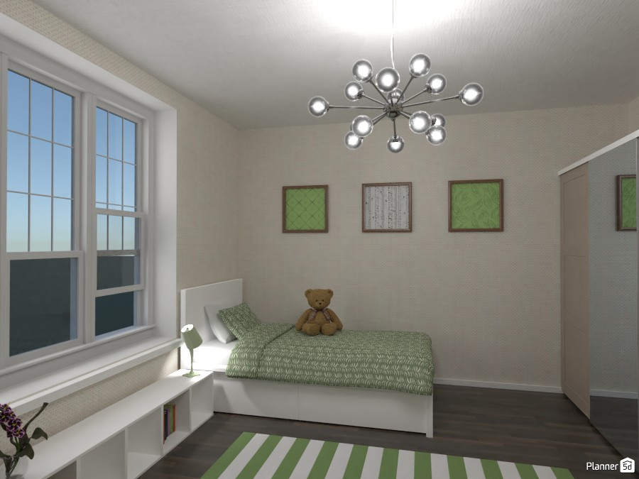 bedroom for 2 sisters green 3671672 by Chani image