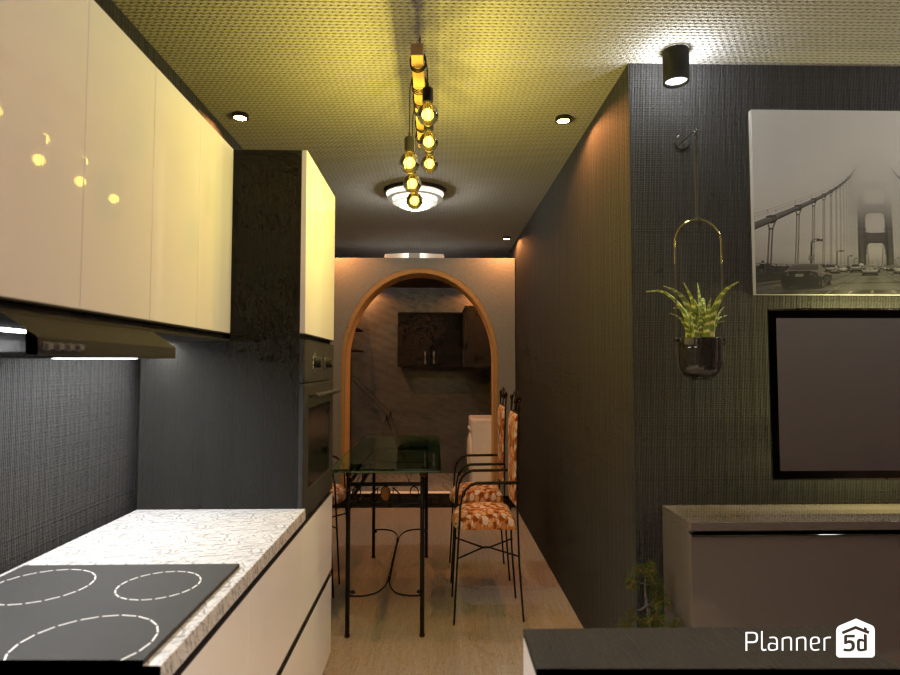 Kitchen, Dining, Living and Laundry Area For Small Space 11101584 by Sulpicio Christian Jay Luzano image