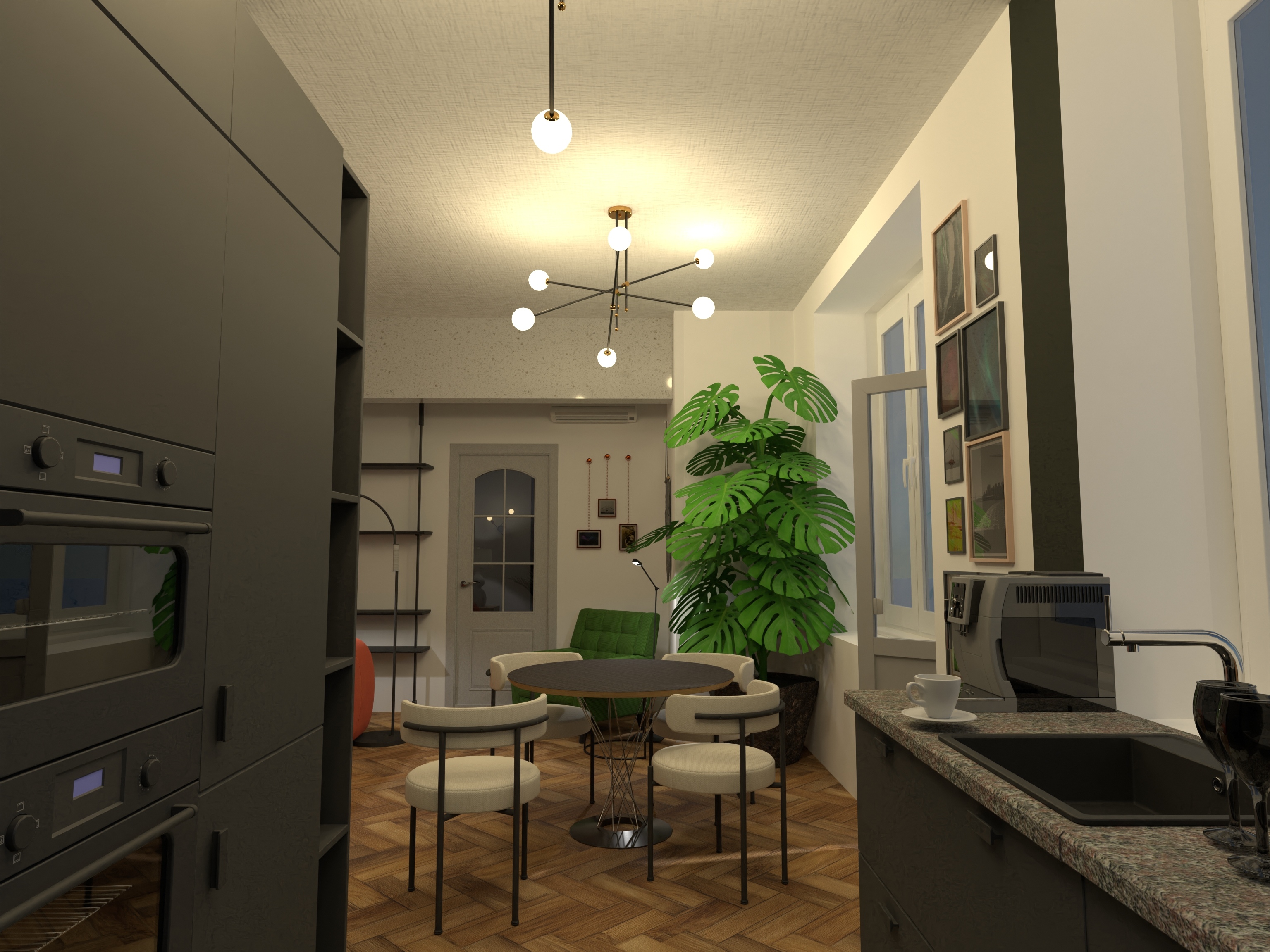 Küche und Wohnzimmer #4001428 by Ksia P