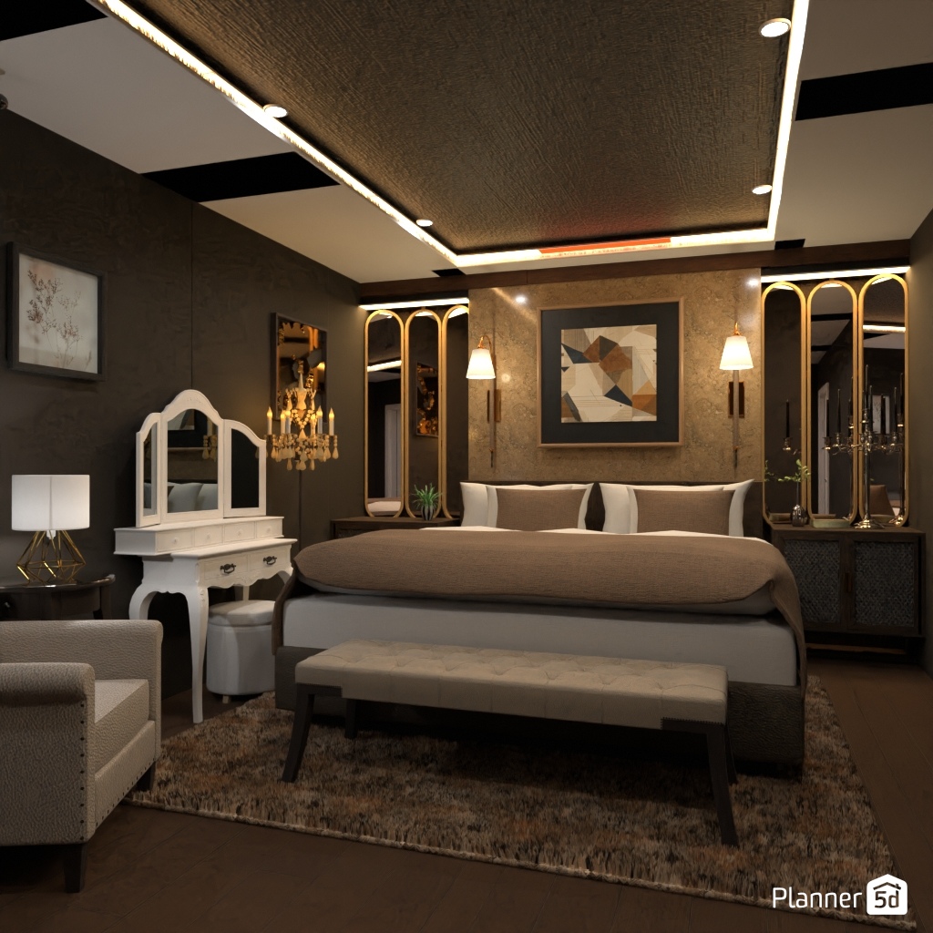 Luxury bedroom interior #3400104 by Editors Choice
