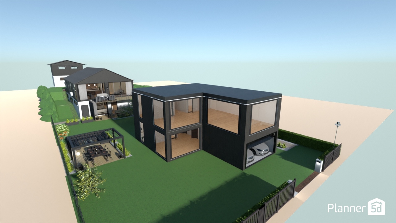 Nytt hus i hagen L-form #24028276 by byGULL Home