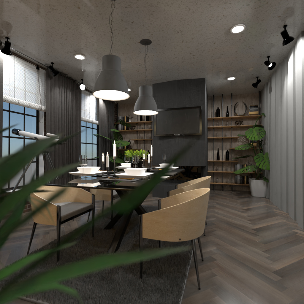 Industrial dining room #12606383 by Editors Choice