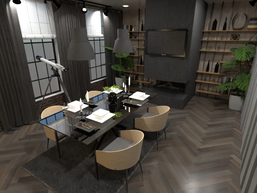 Industrial dining room #121871 by ZACKY DESIGNER