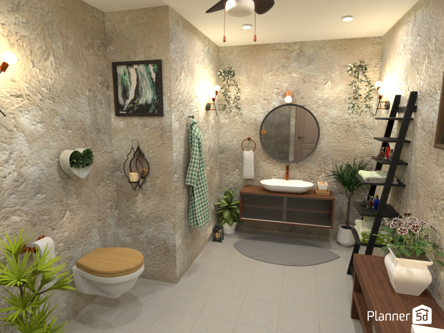 Lush green bathroom 8076081 by Born to be Wild image