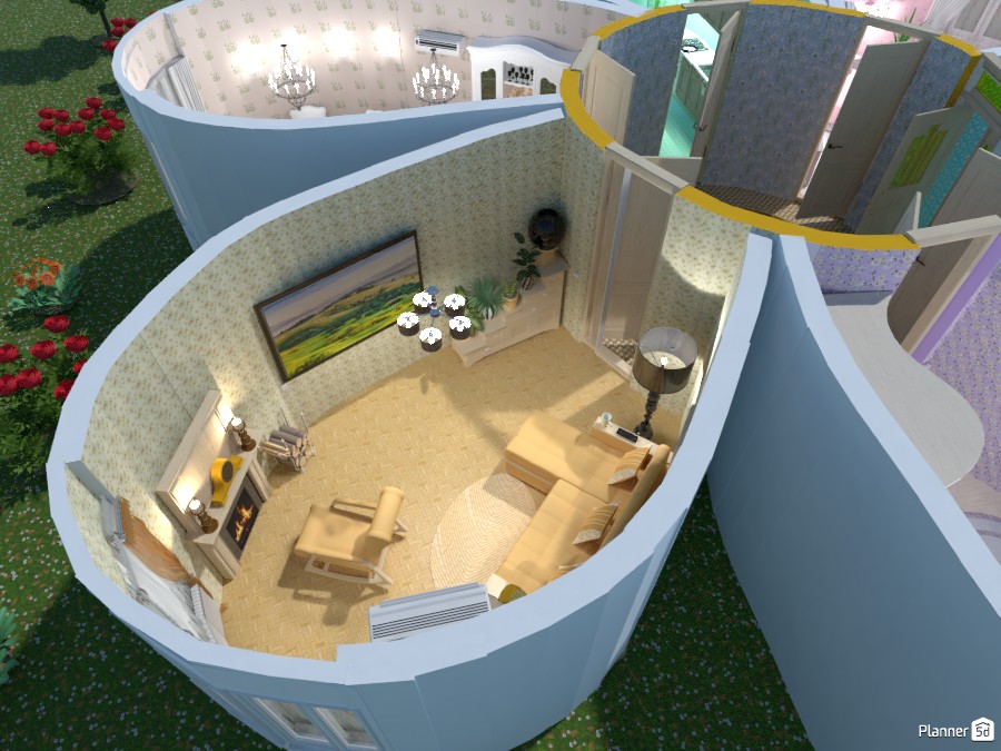 House-chamomile. Living room in Provence style. #3553745 by Наталия Болли