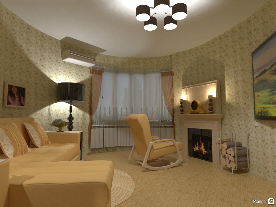 House-chamomile. Living room in Provence style. #3553798 by Наталия Болли