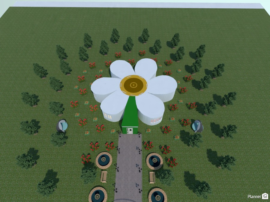 Chamomile house. Дом в виде ромашки. #3526198 by Наталия Болли