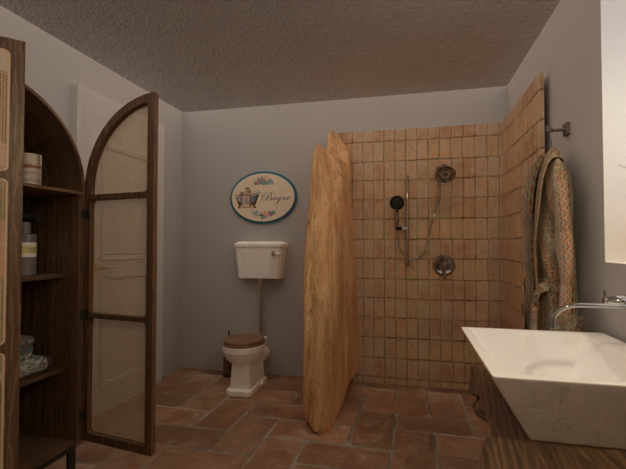 Bagno Rurale con doccia #10521644 by Moonface