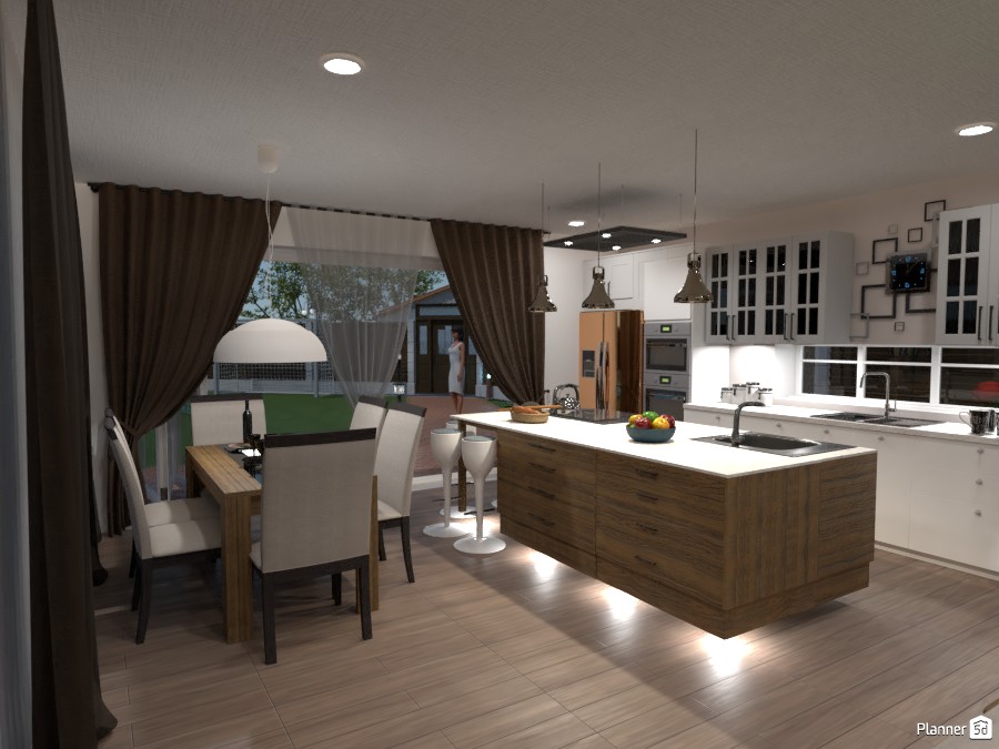 Cocina abierta al comedor #3831860 by Nico