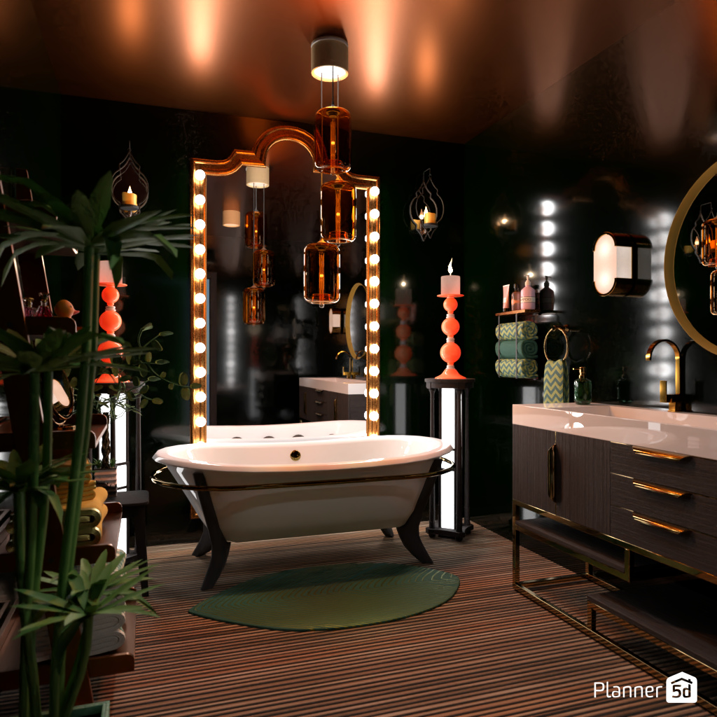 Bath with candles #3366480 by Editors Choice