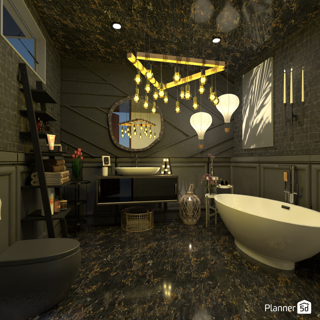 Dark Bathroom copy #17669583 by Editors Choice