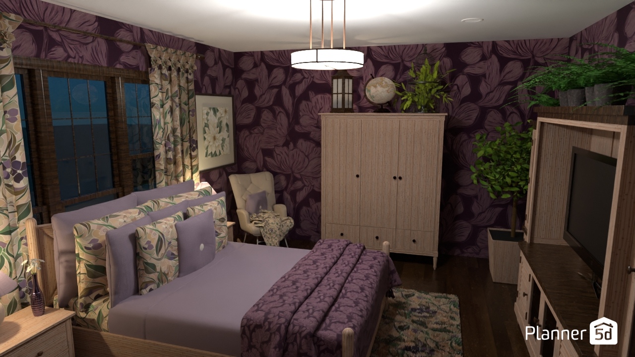 Purple Bedroom #28836500 by Gina