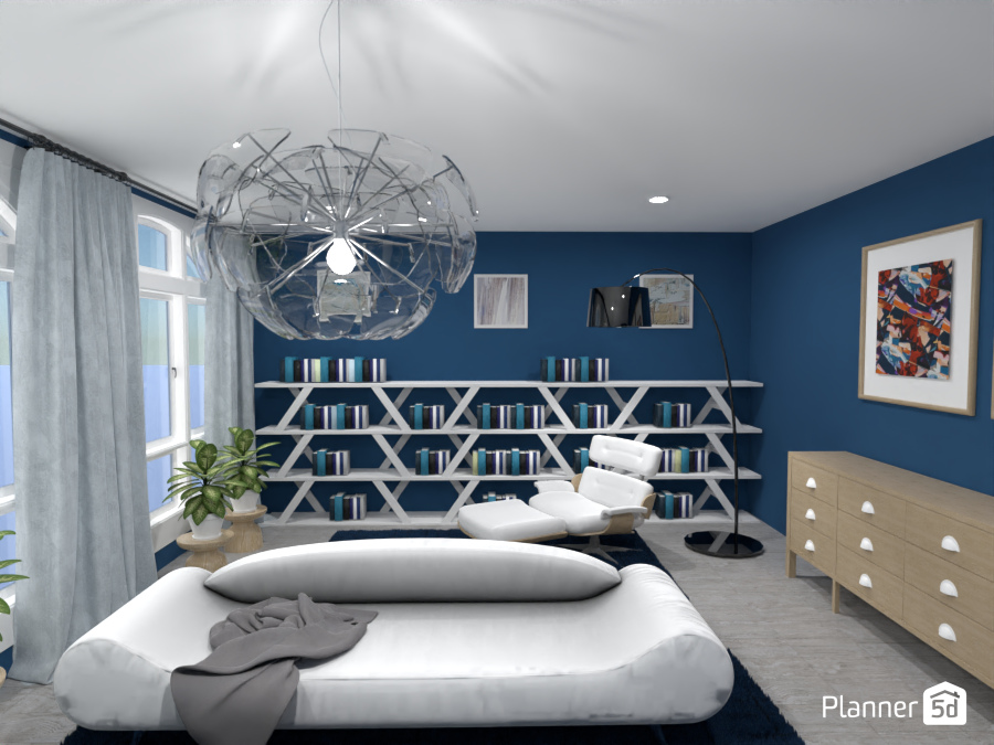 Contest: white and blue room #7495278 by Elena Z