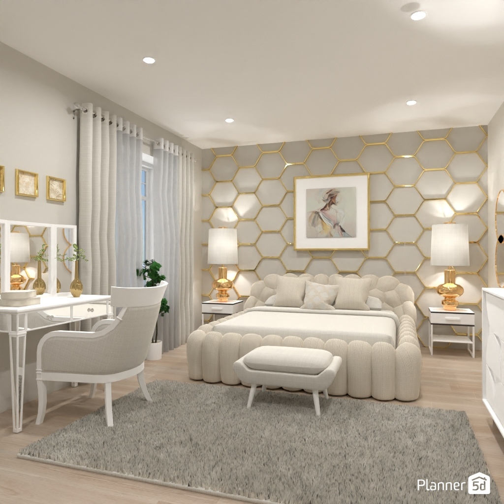 Luxury bedroom interior #3400152 by Editors Choice