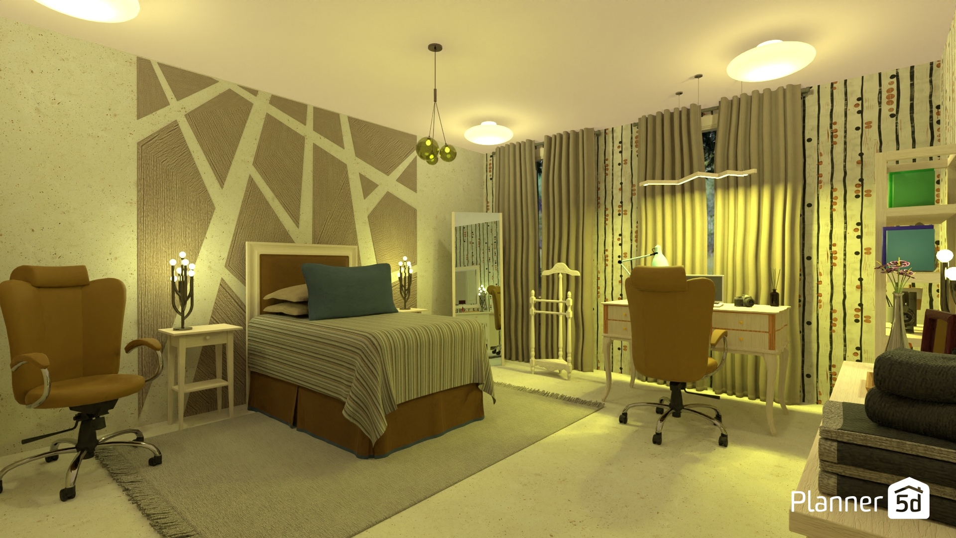 Dormitorio Contemporáneo con Zonas Funcionales #33066224 by Yolanda Infante Garrido