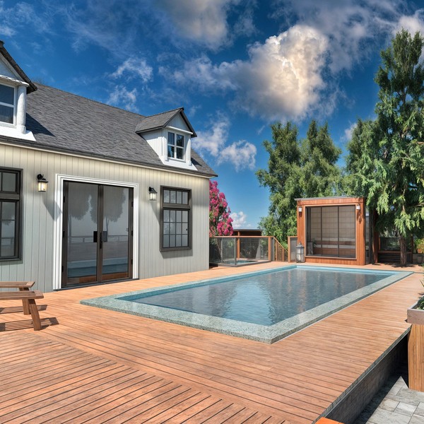 Terrace with pool #23435259 by Nick