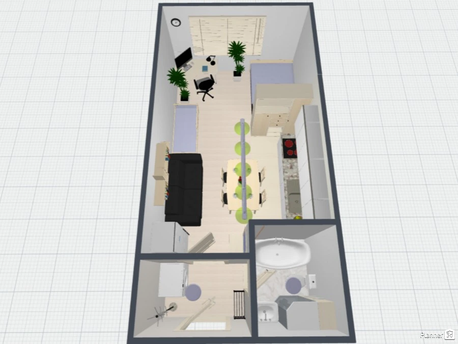 Современный дизайн интерьера однокомнатной квартиры #71138 by Мария Кирпа