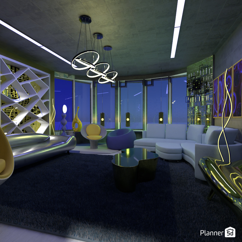 Futuristic Living Room #17038439 by Editors Choice