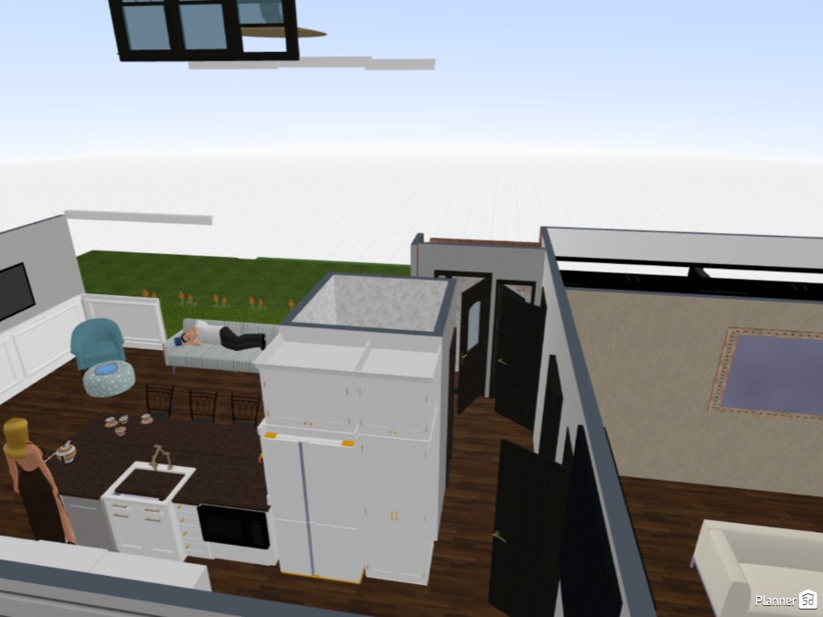 30 inch stove with 36 inch hood Sink in island no kitchen windows dining room #23466595 by Nicole Cirillo