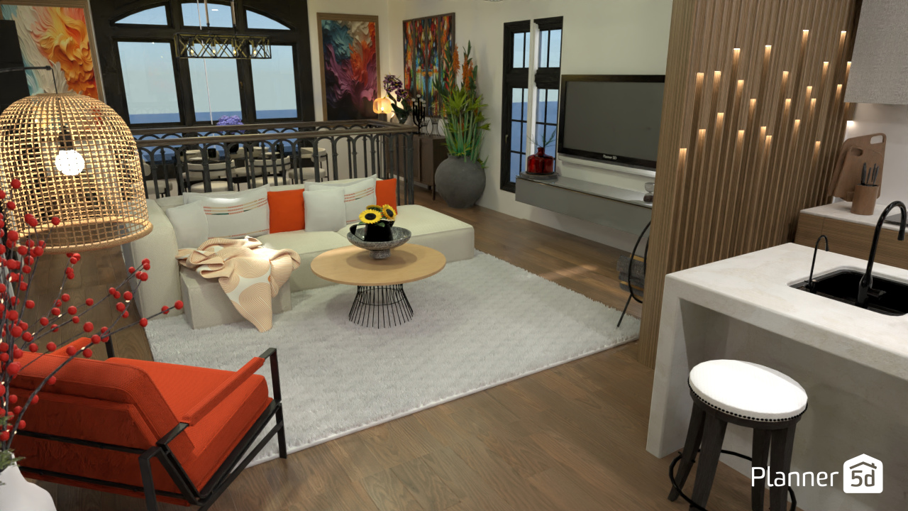 living room and dining area #17001703 by Nina Gabrielle