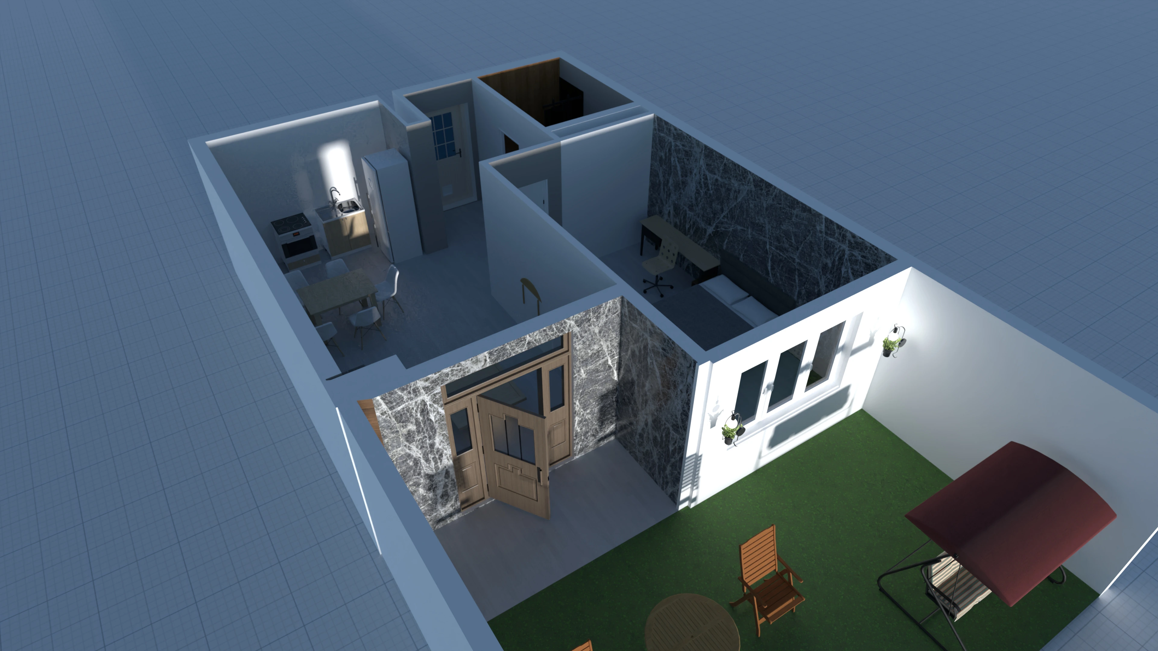 UC Apartament - Free Online Design | 3D Floor Plans by Planner 5D, image size:3840x2160