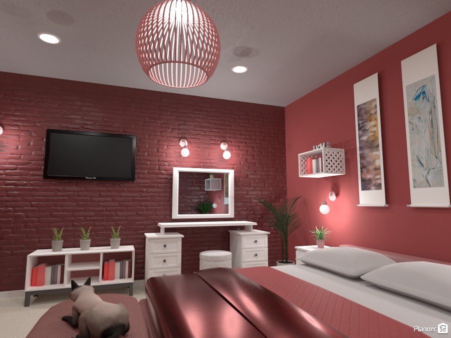 Coral (or raspberry?) room #4116194 by Rita