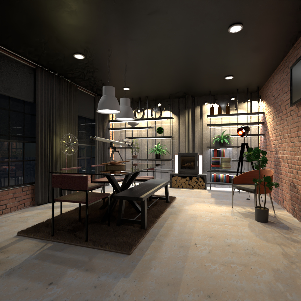 Industrial dining room #12636167 by Editors Choice