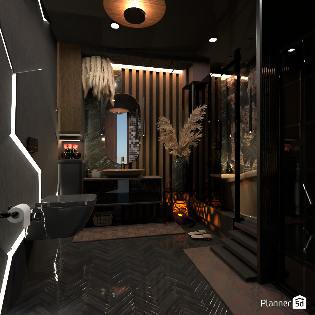 Dark Bathroom #17679995 by Editors Choice