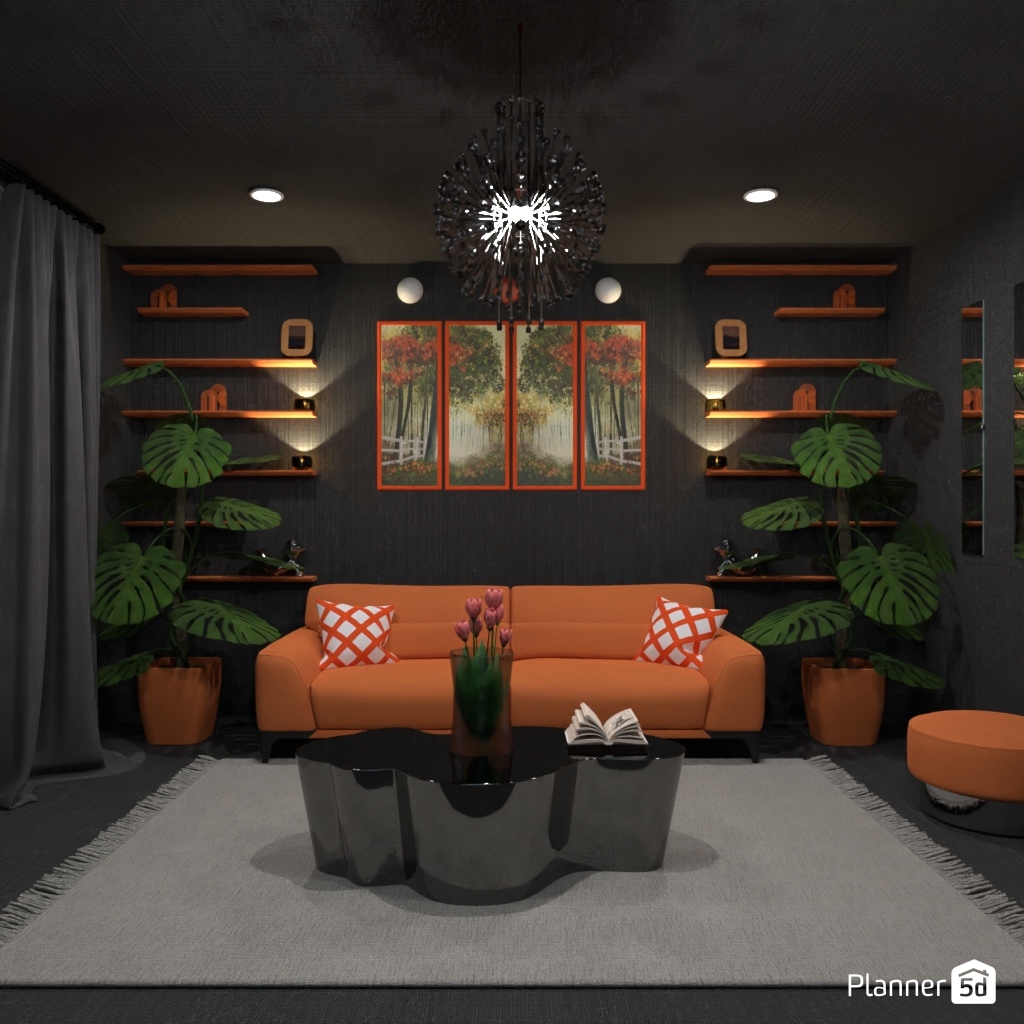 Orange sofa #24719232 by Editors Choice