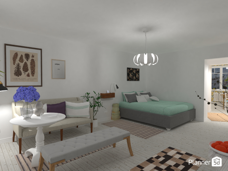 Very much Scandi: living room + bedroom #6275001 by Lucija Marko