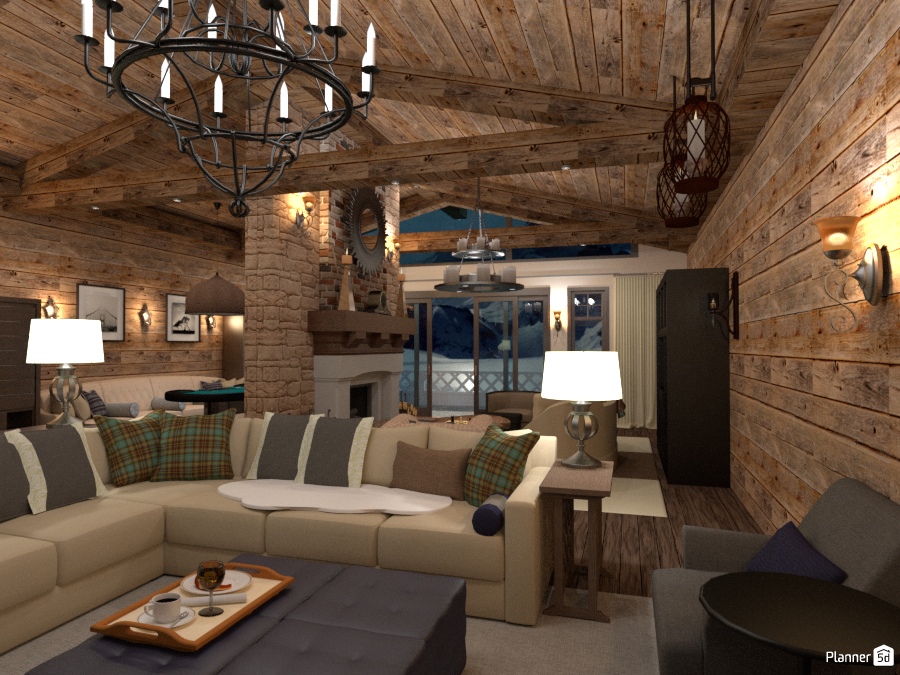 Гостиная шале #1360401 by Elena Strenova