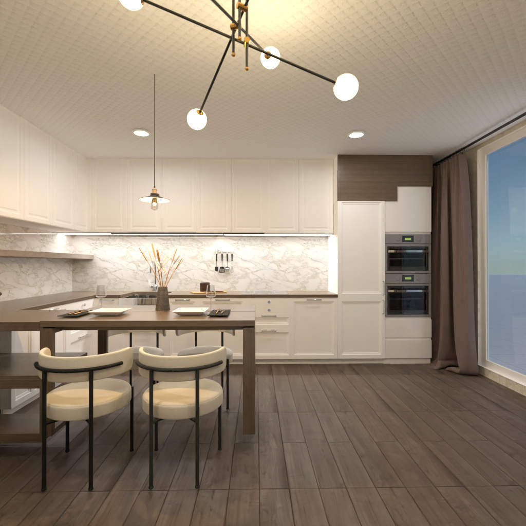 Brown and White Kitchen #11484864 by Editors Choice