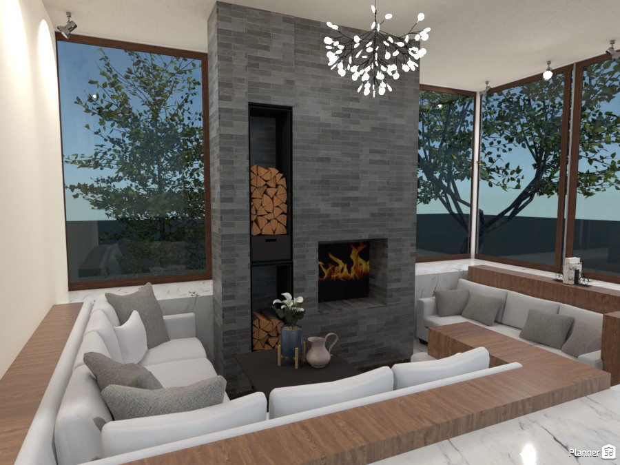 Modern Living Room #3938344 by tiffbrant