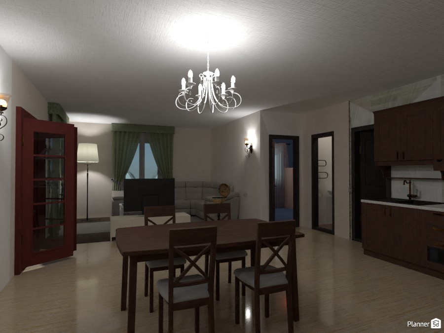 étkező és nappali - Free Online Design | 3D House Ideas - Csehné ...