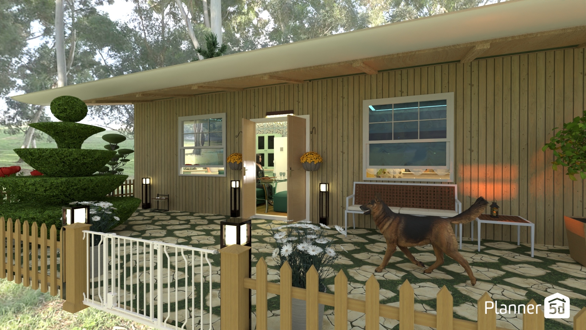 TERRAZA EN CASA DE MADERA #26225612 by Yolanda Infante Garrido