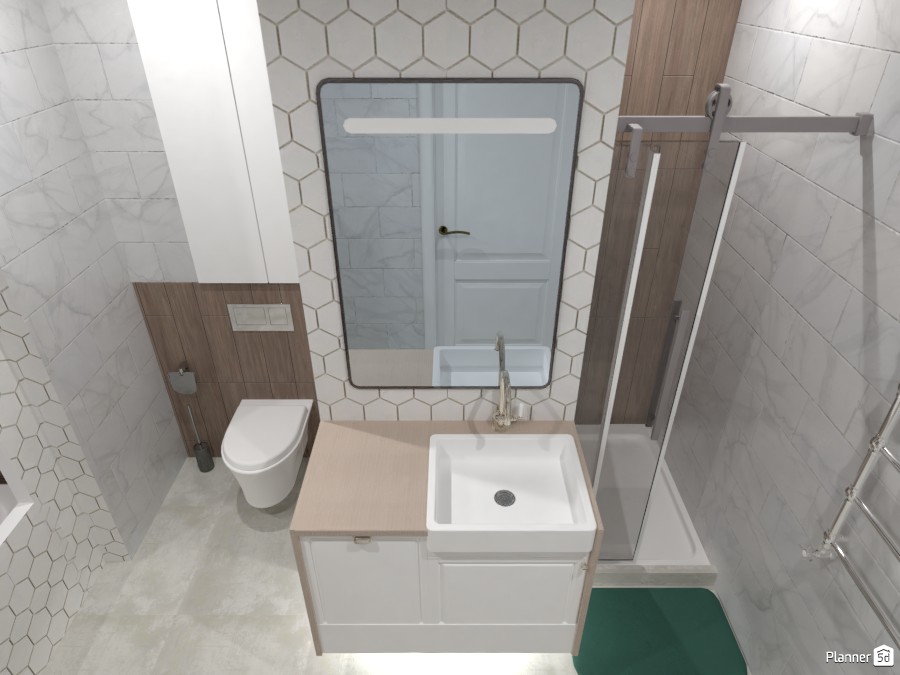 Светлая ванная в современном стиле #3436347 by Ksenia